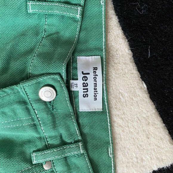Reformation - green jeans size 27 - Picture 3 of 6
